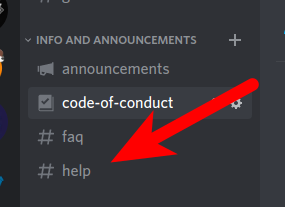 Discord help-desk channel